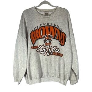 Vintage Tultex Cleveland Browns NFL Football Crewneck Sweatshirt Men’s Size 3XL